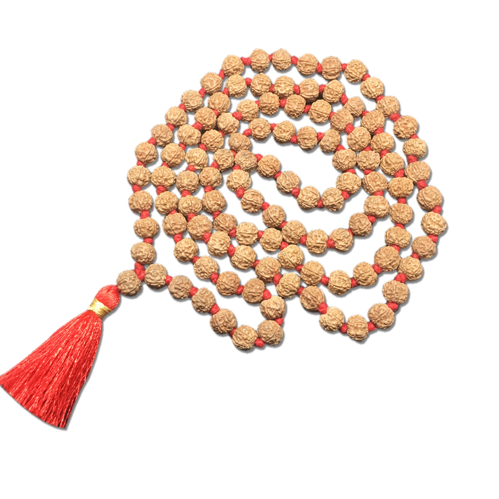 6 Mukhi Indonesian Rudraksha Mala 108 Beads (9mm)